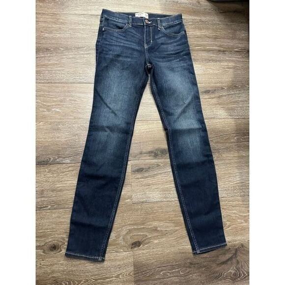 Abercrombie Kids Girls Super Skinny Dark Wash Denim Jeans Size 15/16 – EUC - Picture 1 of 3